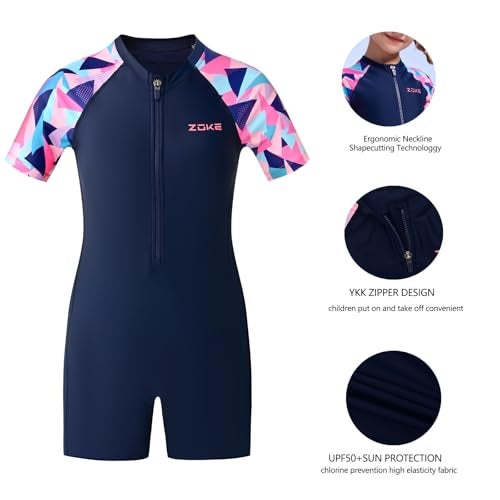 karrack Girls One Piece Swimsuit Kid Swimsuit Girls Water Sport Swimsuit UPF 50+ Sun Protection Bathing Suits - Image 4