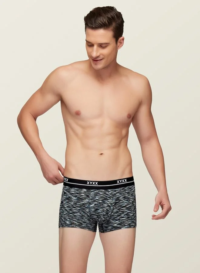 XYXX Modal Stretch Cross Dyed Trunks with Branded Elastic by Styli