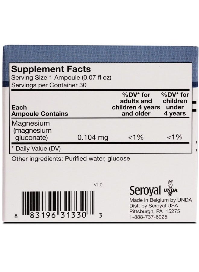 UNDA GAMMADYN Mg - Magnesium Oligo-Element Supplement - 30 Ampoules - Image 2