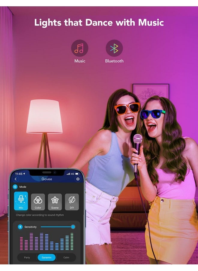 Govee Govee Smart Light Bulbs, WiFi & Bluetooth Color Changing Light Bulbs, Music Sync, 16 Million DIY Colors RGBWW Color Lights Bulb, Work with Alexa, Google Assistant Home App, 800 Lumen, 6 Pack  - Image 2