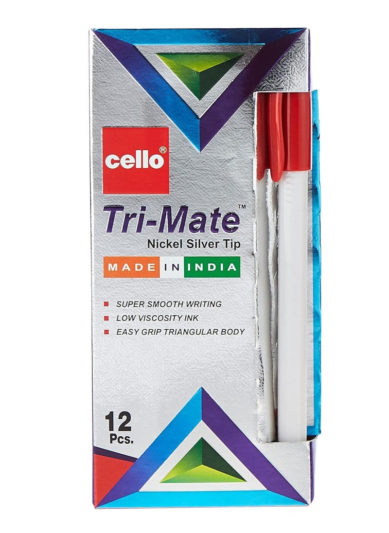 12-Piece Cello Trimate Ball Pen Red Ink - pzsku/ZD6F839567B4FFB3D4054Z/45/_/1722090696/e298d64b-e0b6-4f3e-9fc8-c54ac87d7fc6