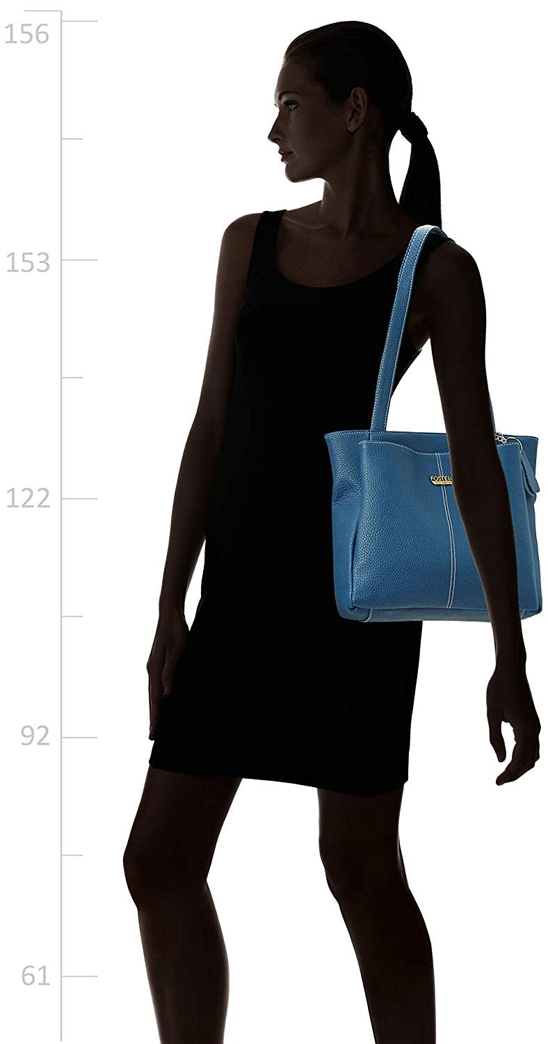 Fostelo Women's Florence Satchel Tote Handbag for Women | Ladies Purse | Stylish Shoulder Bag | Gift For Women | Blue - Image 2