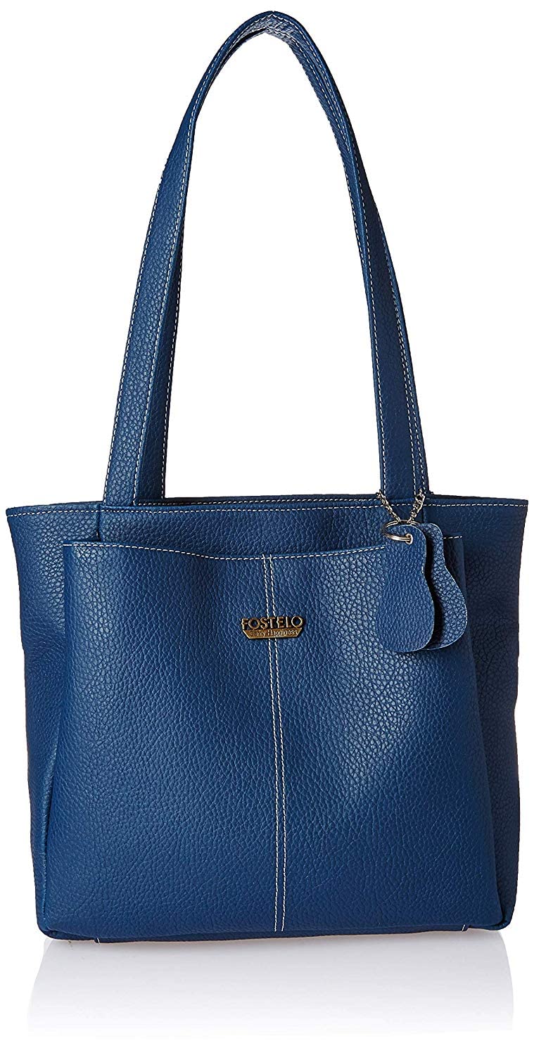 Fostelo Women's Florence Satchel Tote Handbag for Women | Ladies Purse | Stylish Shoulder Bag | Gift For Women | Blue - Image 1