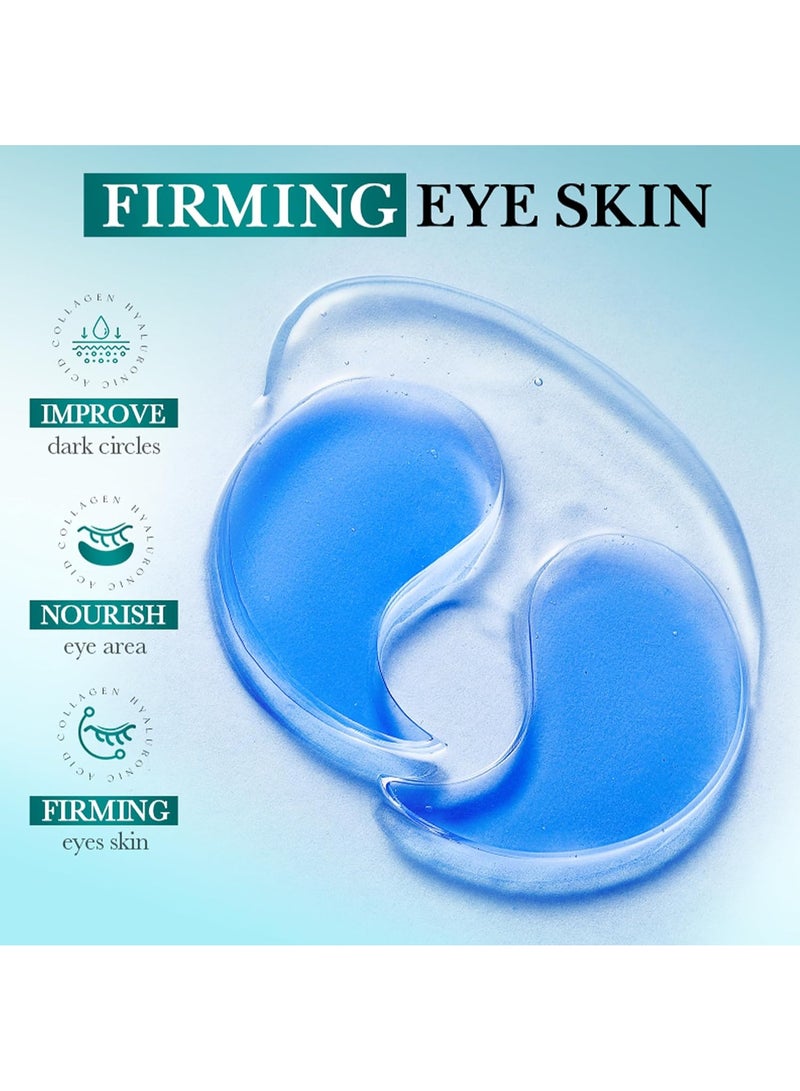 BIOAQUA 80pcs Hyaluronic Acid Collagen Intensive Hydrating Eye Mask Skin Care Gel for Dark Circles Eye Bag Moisturizing Firming Repair Nourish Improve Bags Eye Lines Puffiness Eye Mask Sheet Collagen Patches Hyaluronic Acid Under Eye Mask - Image 5