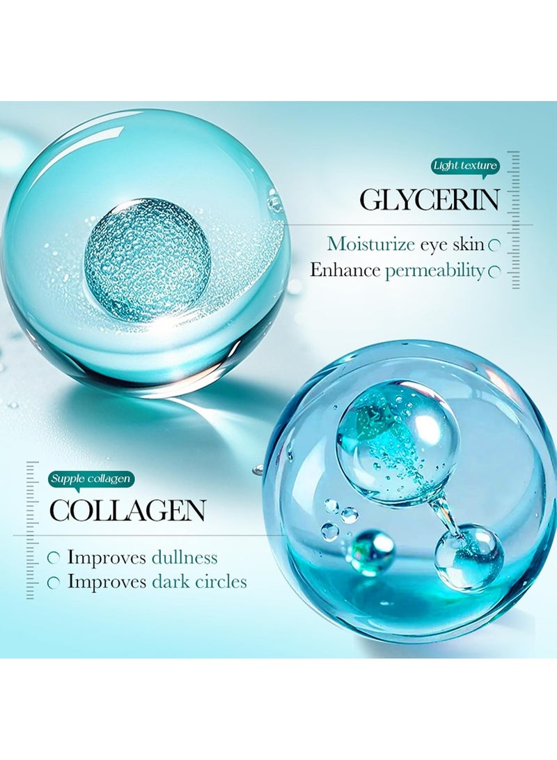 BIOAQUA 80pcs Hyaluronic Acid Collagen Intensive Hydrating Eye Mask Skin Care Gel for Dark Circles Eye Bag Moisturizing Firming Repair Nourish Improve Bags Eye Lines Puffiness Eye Mask Sheet Collagen Patches Hyaluronic Acid Under Eye Mask - Image 3