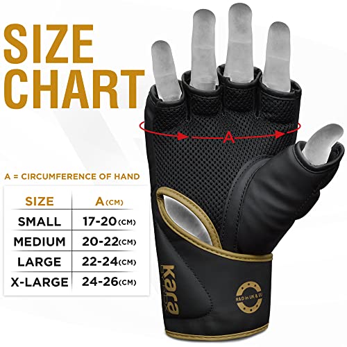 RDX MMA Gloves Grappling Sparring, Pre-Curved Mixed Martial Arts Mitts Men Women Boxing Gloves, Maya Hide Leather Kara Cage Fighting Workout, Combat Sports Training, Muay Thai, Punching Bag Kickboxing - Image 4