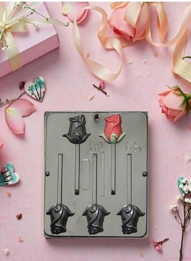 كاندي مولدز آند مور قالب حلوى الشوكولاتة على شكل مصاصة ورد من كاندي مولدز إن مور 3328 - Image 2