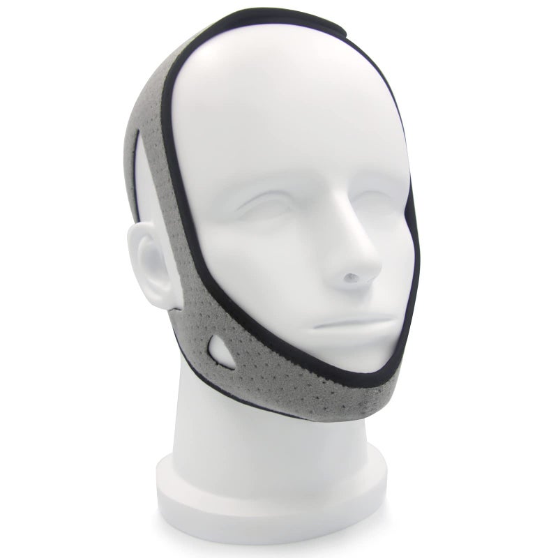 Gihunk Chin Strap - Chin Strap for Cpap Users, Cpap Chin Strap, Anti Snoring Chin Strap, Chin Strap for Snoring, Breathable Comfortable Cpap Chin Straps for Men and Women, Extension Strap(Grey) - Image 1