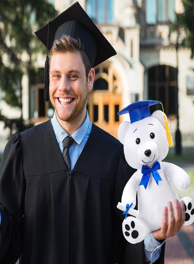 Zomiboo Graduation Bear Autograph Stuffed Animal 2026 Smooth Fabric Stuffed Bear Toy with Congrats 12 Inches Grad Plush Autograph with Marking Pen Gold Tassels for Graduate Student Party(Blue) - Image 5