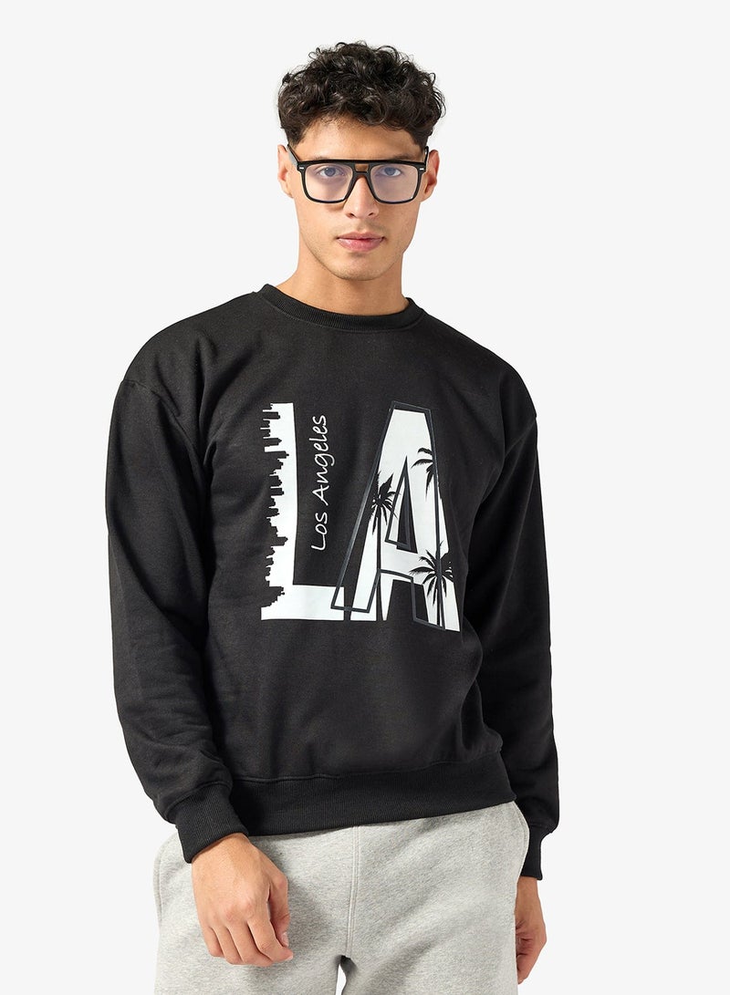 Seventy Five Graphic Crew Neck Pullover Sweatshirt - Image 1