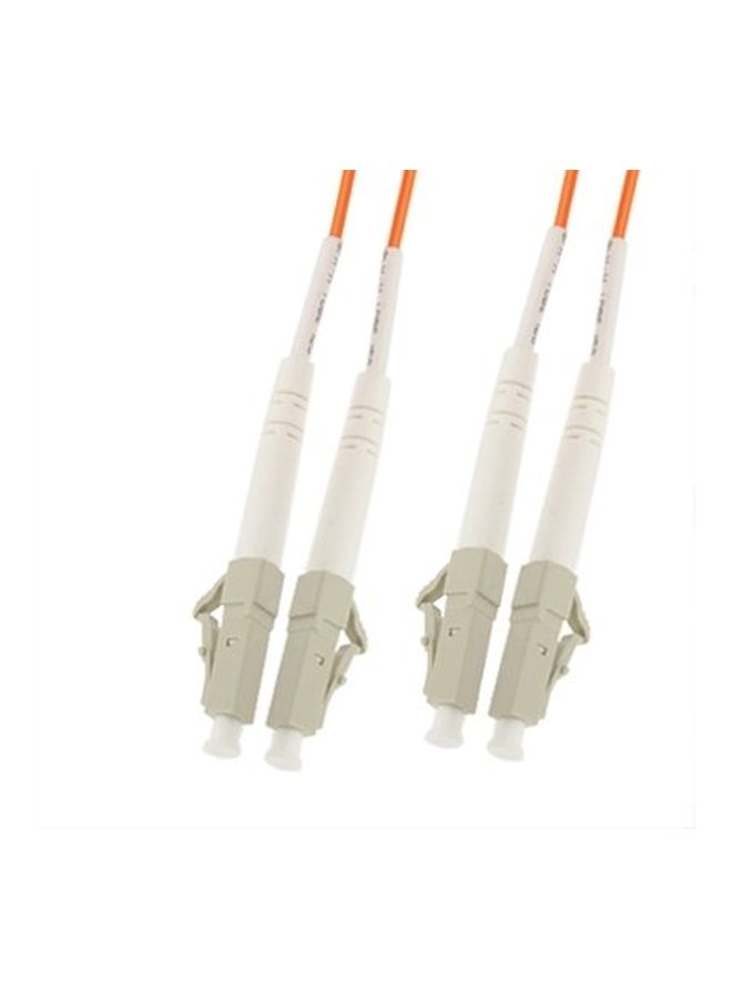 Dual-Core Multi Mode Fiber Optic Jumper Orange/Grey - Image 2