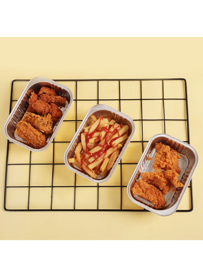 Faxilon Faxi Long Thick Tin Foil Box, 930ml*10 With Lids, Disposable Food Containers, Outdoor Baking Oven Aluminum Foil Takeout Boxes - Image 2