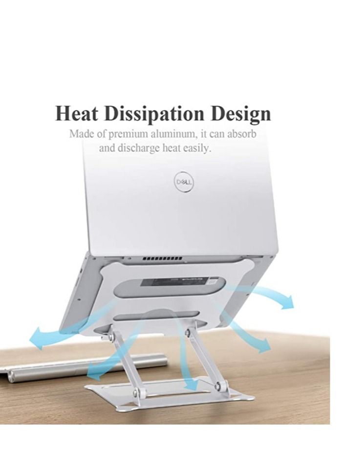 ELTRAZONE Adjustable Laptop Stand for Desk, Ergonomic Portable Aluminum Laptop Desk Stand - Image 4