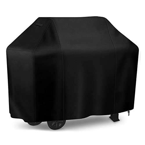 iCOVER Grill Cover, 65 inch BBQ Grill Cover for Outdoor Grill, Anti-UV & Fade Resistant Gas Grill Cover, Waterproof Barbecue Grill Covers for Weber, Char-Broil, Nexgrill and More, Black - Image 1