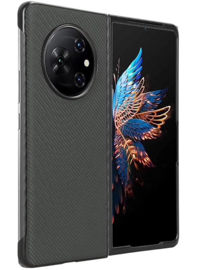 VKL Tecno Phantom V Fold 5G case for Protective Shockproof Capa Case Ultra Thin Carbon Fiber Texture Leather Phone Cover for Phantom V Fold  - Image 4
