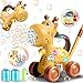 Nicmore Automatic Bubble Machine Toddler Toys Giraffe Bubble Lawn Mover Outdoor Toy for 1 2 3 4 5 Year Old Boy Girl Push or Handheld Bubble Maker Blower for Age 13 Kids Birthday Gifts - Image 3