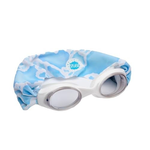 Splash Place KIDS SWIM GOGGLES with Fabric Strap BUBBLES TangleFree Swimming Goggles for Kids Comfy Fabric Strap Goggles - Image 1