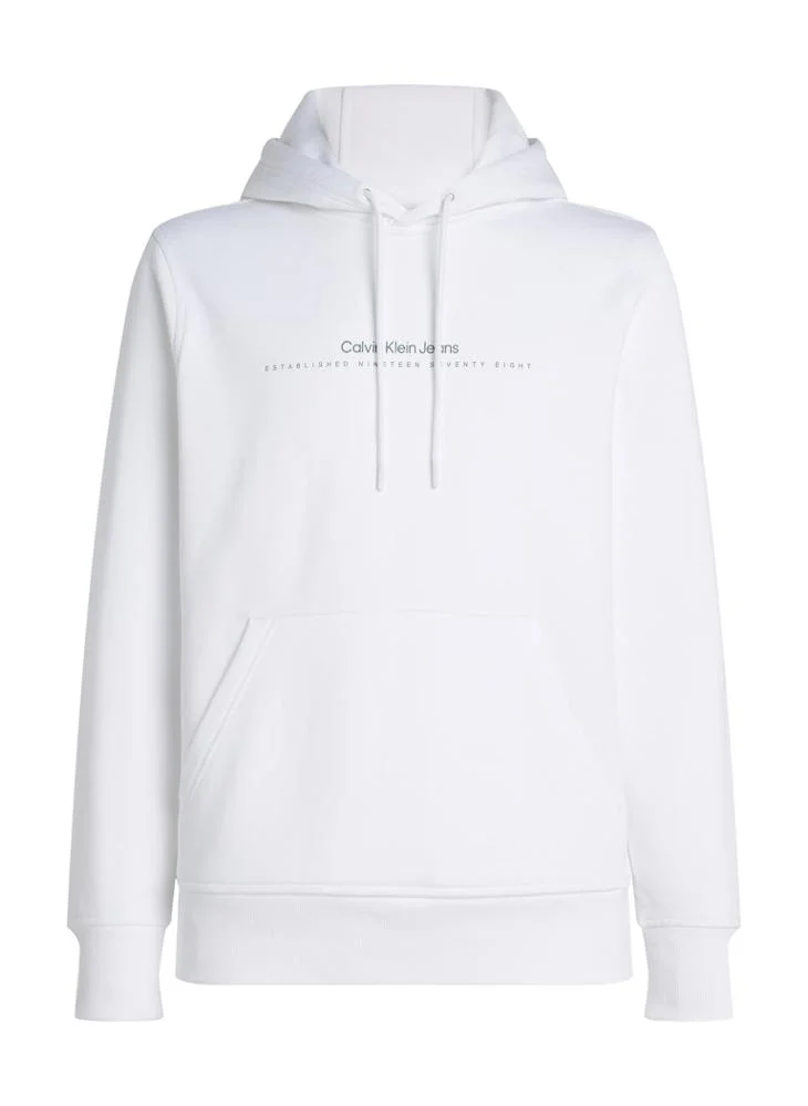 Calvin Klein Jeans Logo Print Drawstring Hoodie