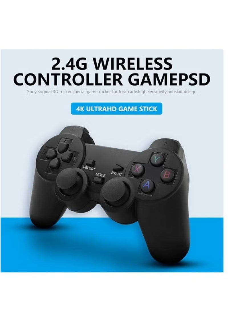 Raxoom Integrated retro 4K game console with dual 2.4G wireless controllers, plug-and-play video game stick, built-in 3,500 games, 9 classic emulators, high-definition HDMI output for TV - Image 4