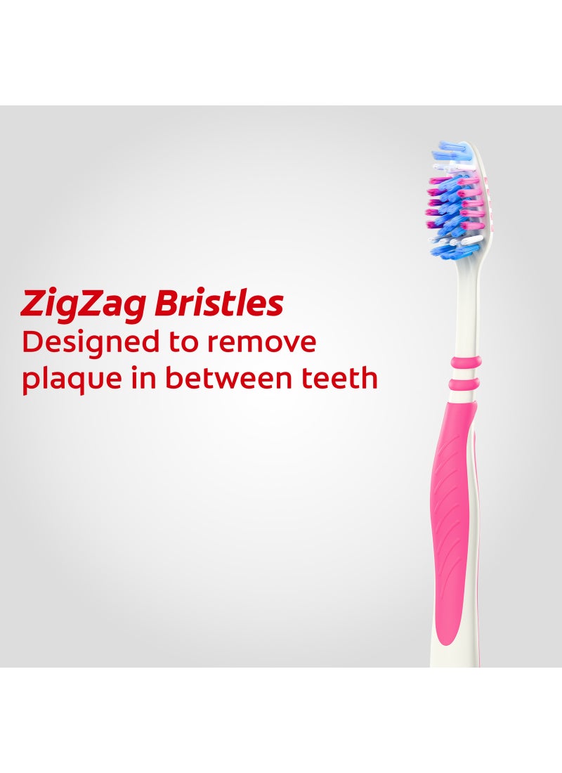 Colgate Zigzag Flexible Medium Toothbrush 3 Pcs - Image 2