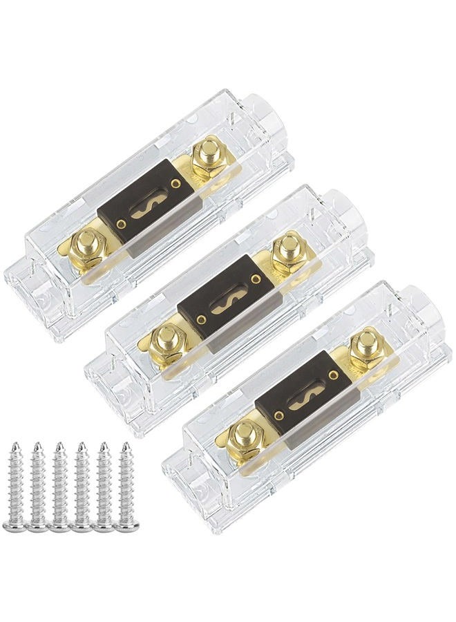Hamolar 3 Pack 300 AMP ANL Fuse Holder Block 0/2/4/8 Gauge AWG Car Audio 300A 1/0 Zero Gauge Fuses with Box - Image 1