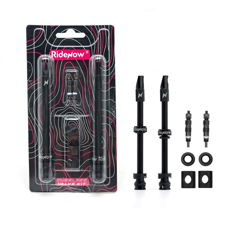 Bibike RideNow Tubeless Presta Valve Stems, 45/65/85mm Tubeless Valve Stem Kit with Valve Core Remover Tool - Image 1