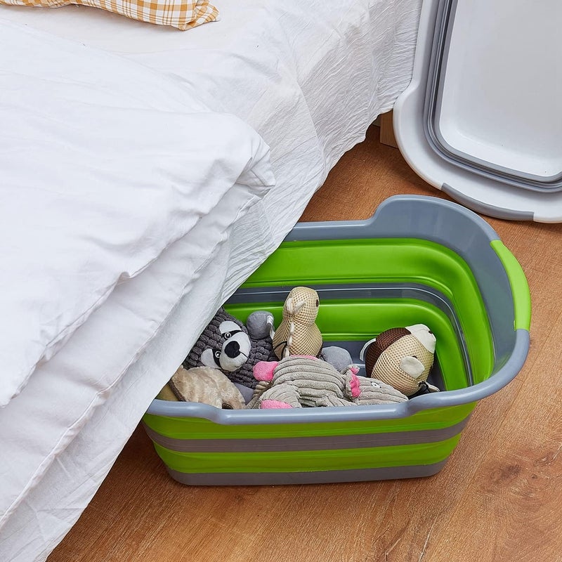ddLUCK All season compatible build Multi-Functional Collapsible Pet Bathtub with Drainage Hole, Portable Indoor Outdoor Foldable Washing Tub Bathing Tub Small Pets Bathtub for Puppy Small Dogs Cats (Green) Connectable modular - Image 3