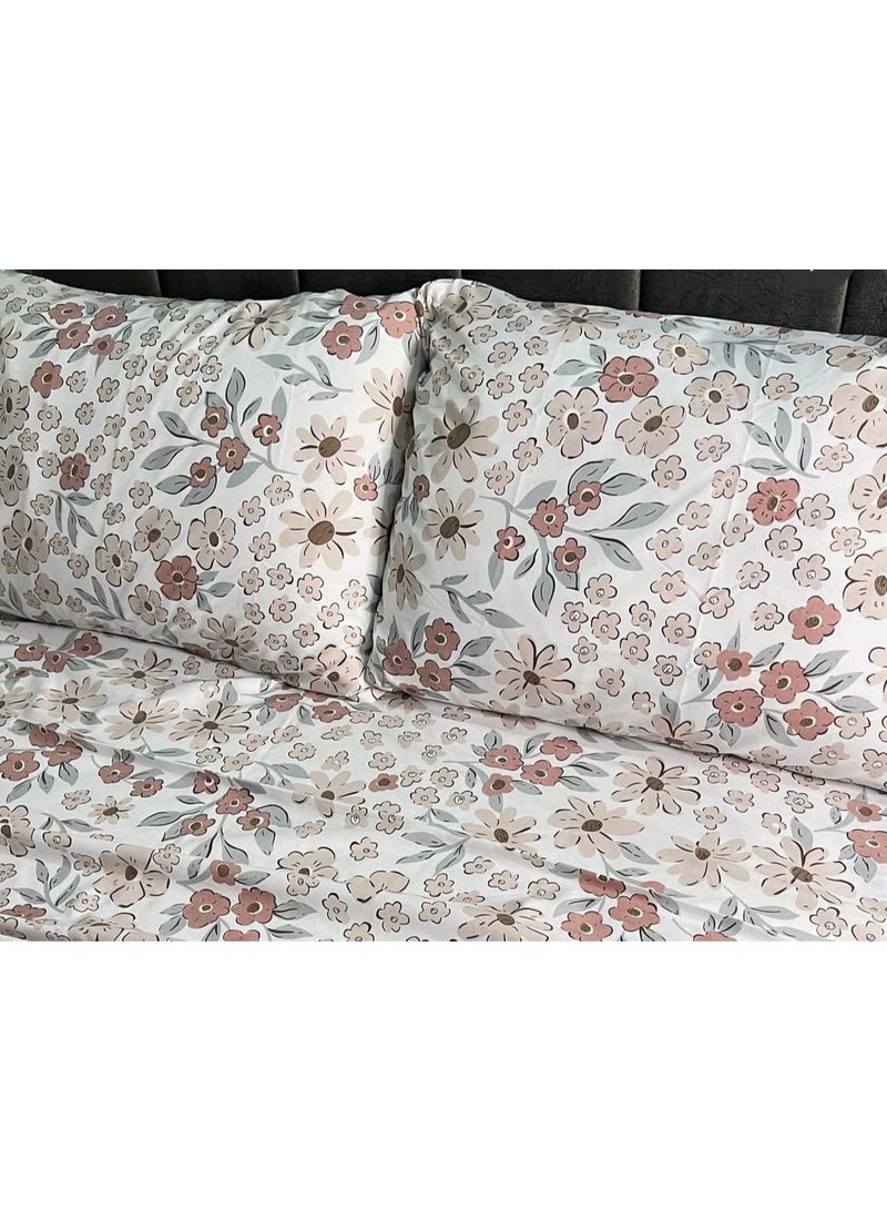 طقم ملاية سرير كبير قطن 4 قطع مقاس 240*240 - Image 2