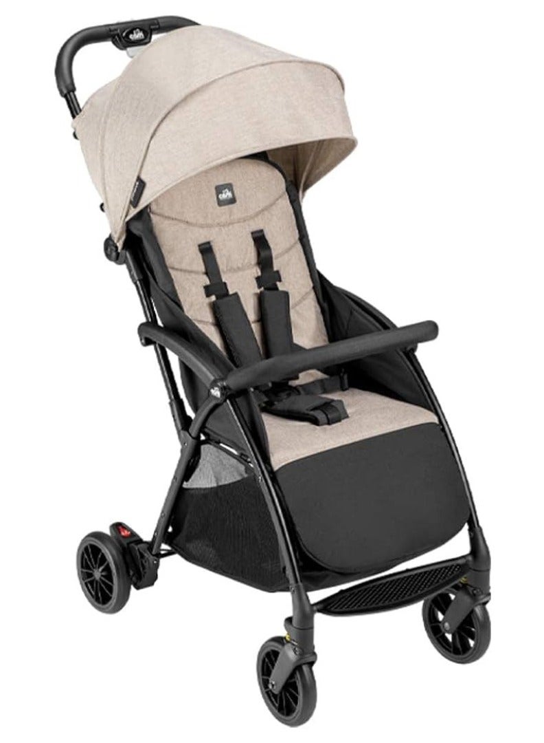 cam Easy To Carry Super Compact Folding Giramondo Stroller Beige Statue With Lightweight Adjustable Seat, Four Wheels, Aluminium Frame, 5-Point Safety Harness - Image 1