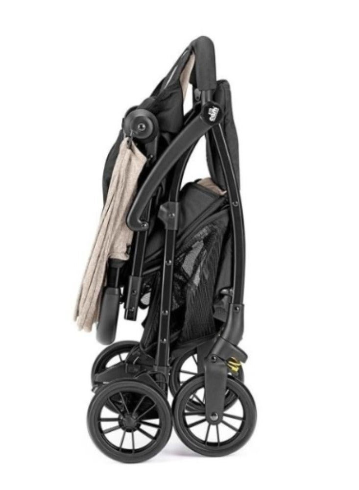cam Easy To Carry Super Compact Folding Giramondo Stroller Beige Statue With Lightweight Adjustable Seat, Four Wheels, Aluminium Frame, 5-Point Safety Harness - Image 4