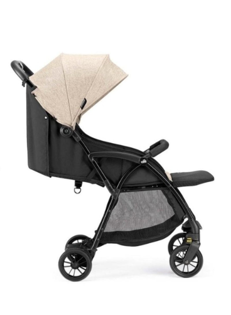 cam Easy To Carry Super Compact Folding Giramondo Stroller Beige Statue With Lightweight Adjustable Seat, Four Wheels, Aluminium Frame, 5-Point Safety Harness - Image 3