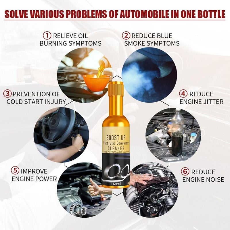 Car Engine Catalytic Converter Cleaner - 120ml Vehicles Oxygen Sensor Cleaner for Cars, Vehicles | Vehicles Catalytic Converter Cleaner Additive for Cars - Image 4