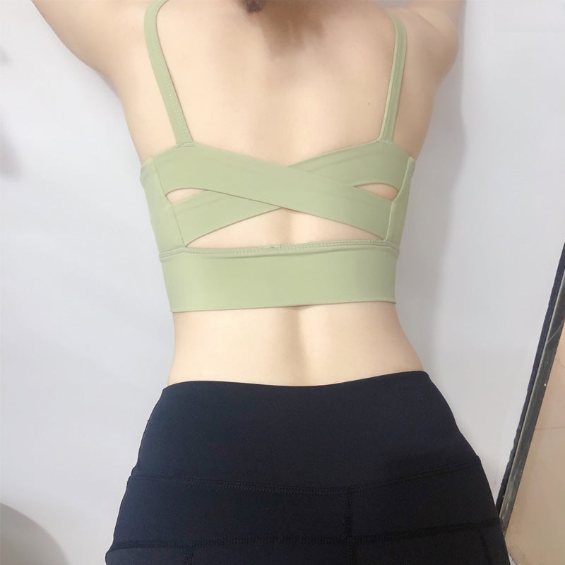 Yoga Sports Vest Women Breathable Quick-Dry Training Bra White.  - Image 4