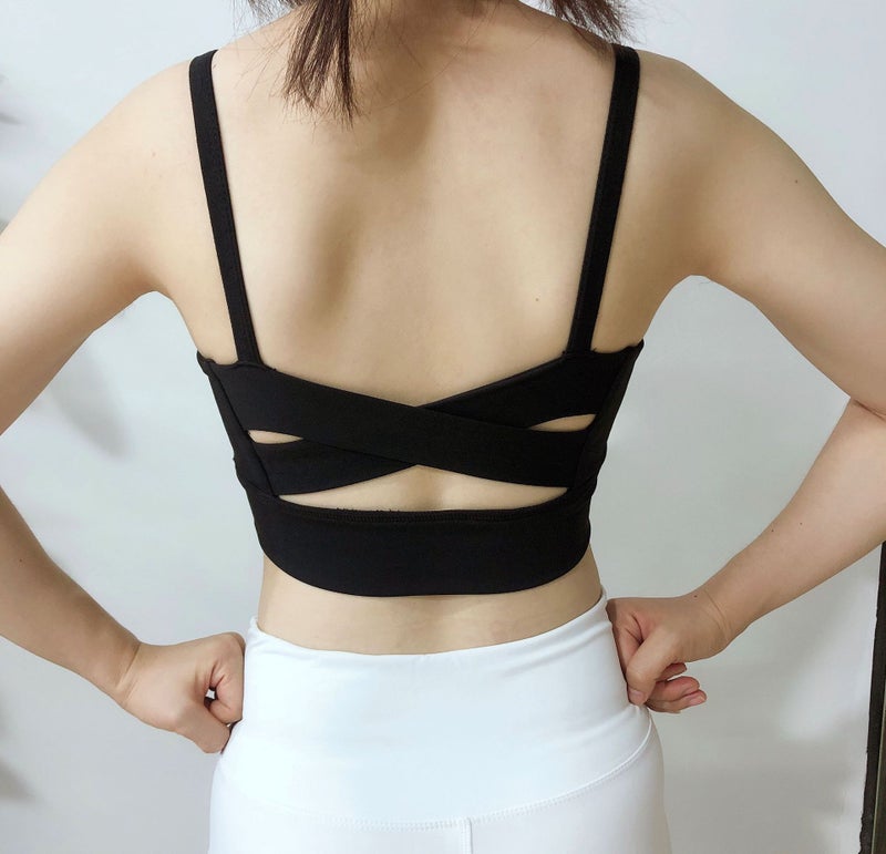 Yoga Sports Vest Women Breathable Quick-Dry Training Bra White.  - Image 2
