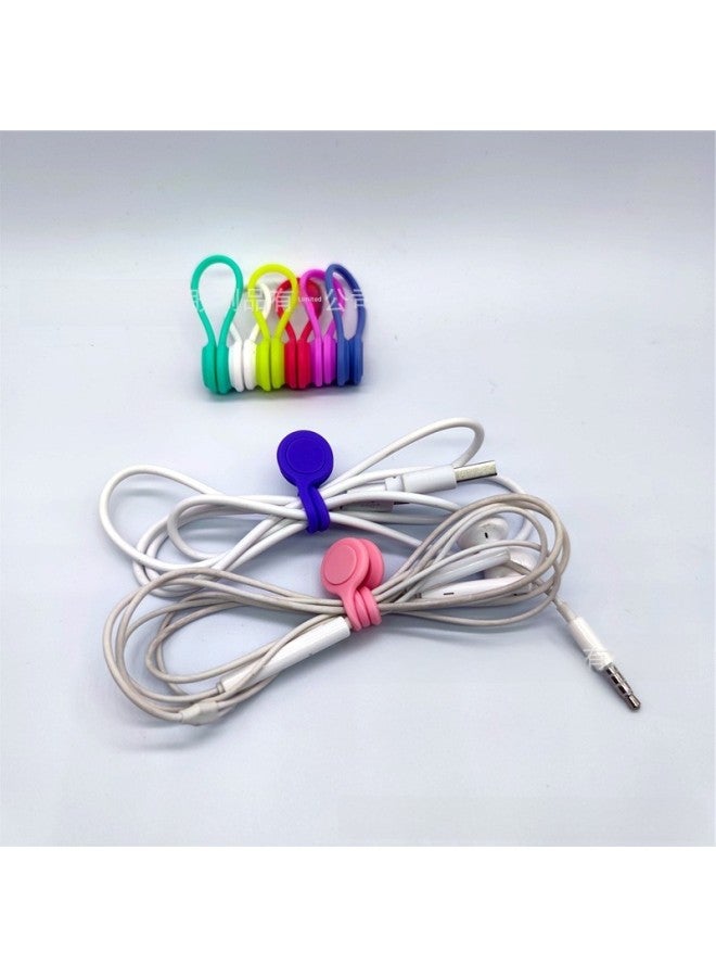 Loquat Silicone Mini Wire Organizer Creative Magnetic Cable Ties Data Cable Storage Hub Digital Computer Accessories-Color:Second Generation Long 19cm Light Pink (no Magnetic) - Image 4