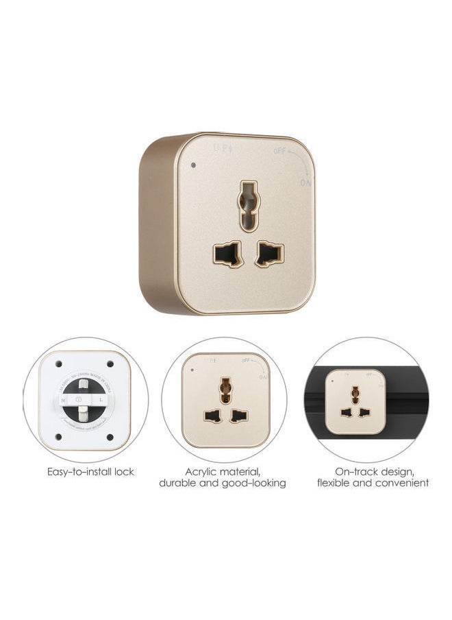 NIBEMINENT 3-Pin Track Socket Gold  - Image 2