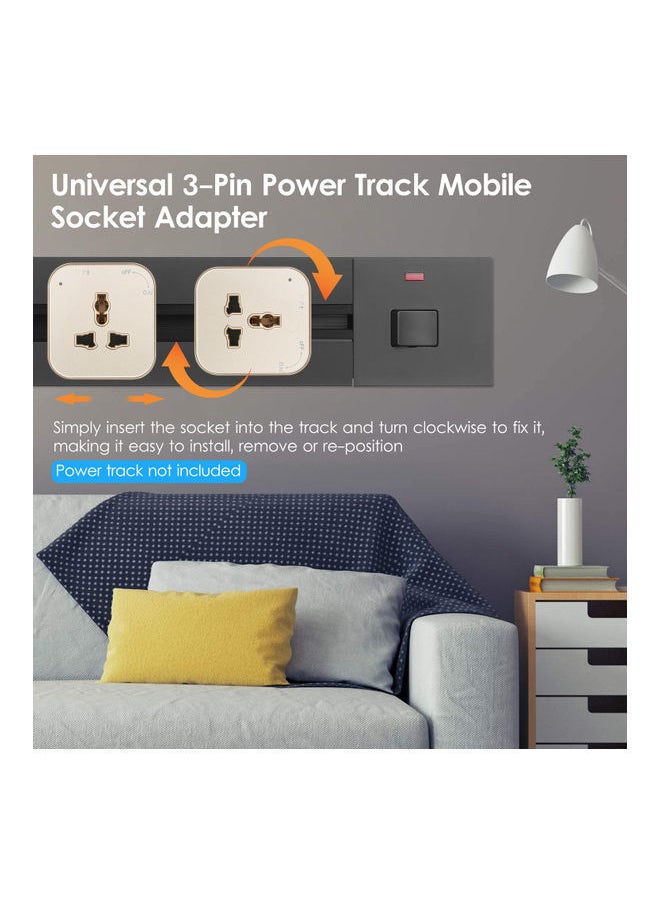 NIBEMINENT 3-Pin Track Socket Gold  - Image 5