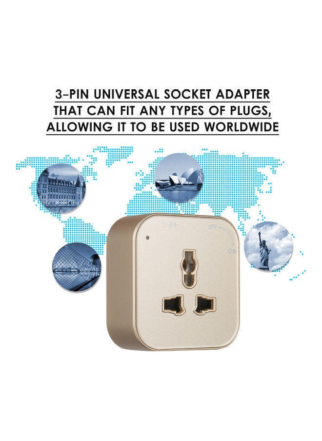 NIBEMINENT 3-Pin Track Socket Gold  - Image 4