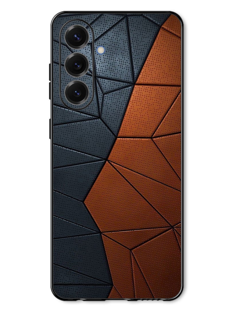 Theodor Case Compatible with Samsung Galaxy A57 Protection Shockproof Bumper Cover Black Brown Pattern - Image 1