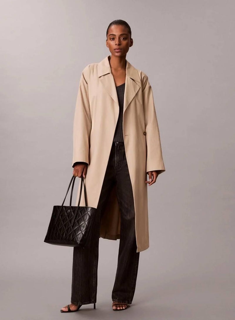 CALVIN KLEIN Quilted Emblem Logo Small Tote Bag - Image 5