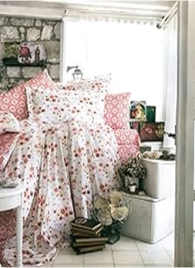 Family Bed Cotton Floral Comforter 2Pcs 180x240cm 154 