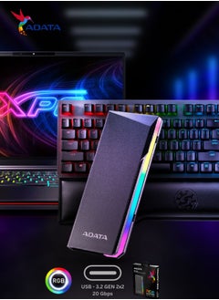 ADATA EC700G M.2 PCIe SATA SSD Enclosure with RGB lighting | USB 3.2 Gen2 |  Compatible with PS5 XBOX  - Image 3