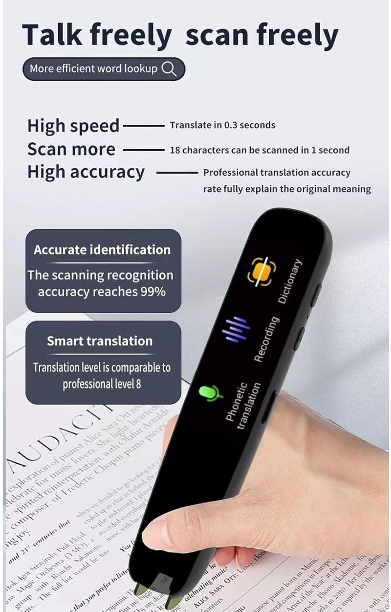 Jectse Scan Translator Pen - 112 Languages Digital Translation Pen Scanner with Text to Speech - Image 2
