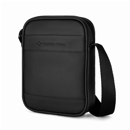 Nasher Miles Compact Sinsa Sling Bag | Crossbody Bag | PU One Shoulder Bag| Multipurpose Travel Bag | Ideal for Daily Use, Office, Travel, Hiking (Black) - Image 1