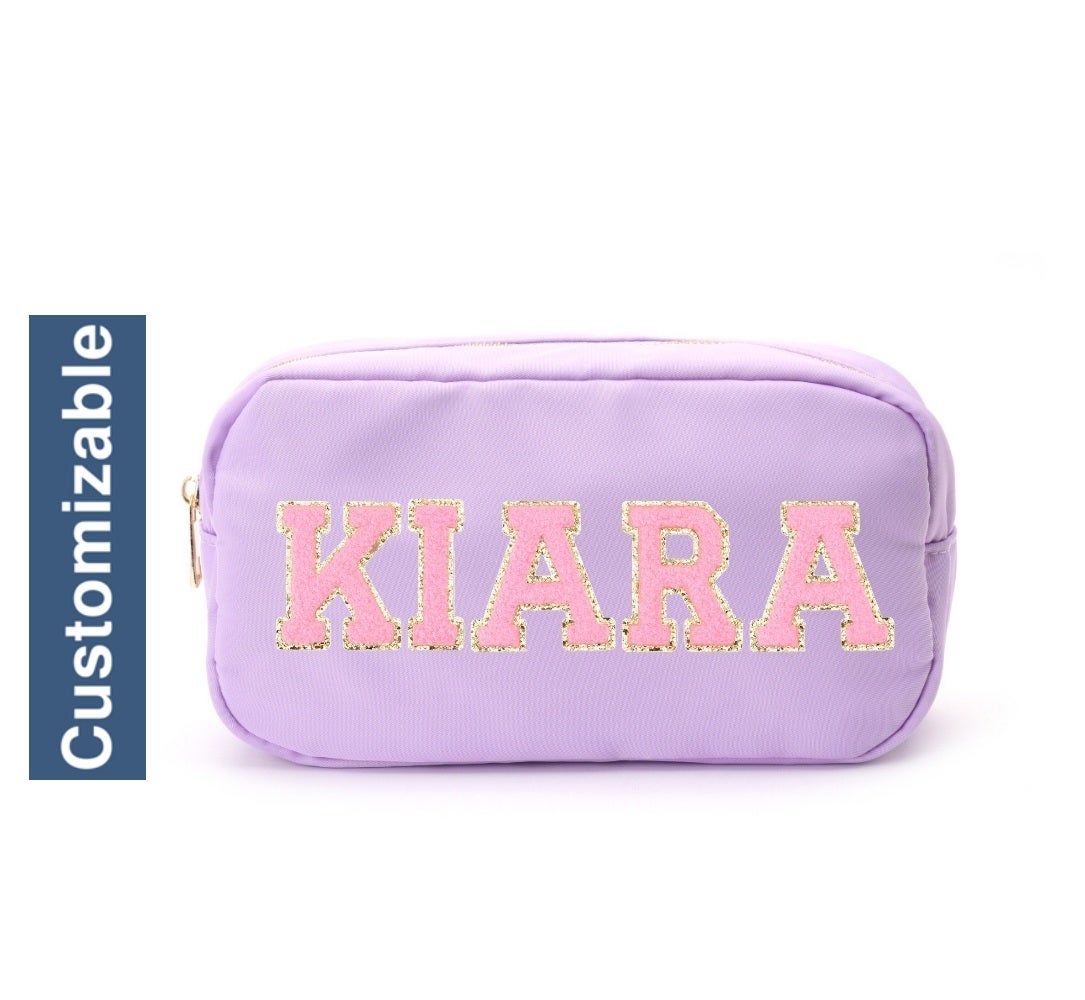 The Happy Tribe Personalised Medium Pouch, Lilac