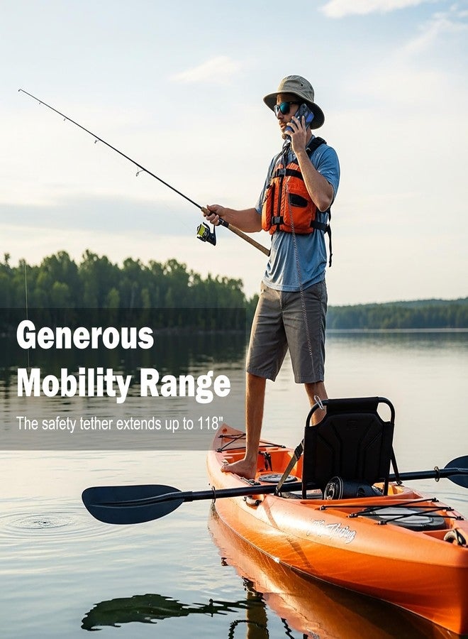 WINDFRD WINFRD Universal Phone Tether, Industrial Rubber Strap & 304 Steel, Safety Leash for Kayak/Fishing/Boating, Case-Friendly Waterproof Grip - Image 3