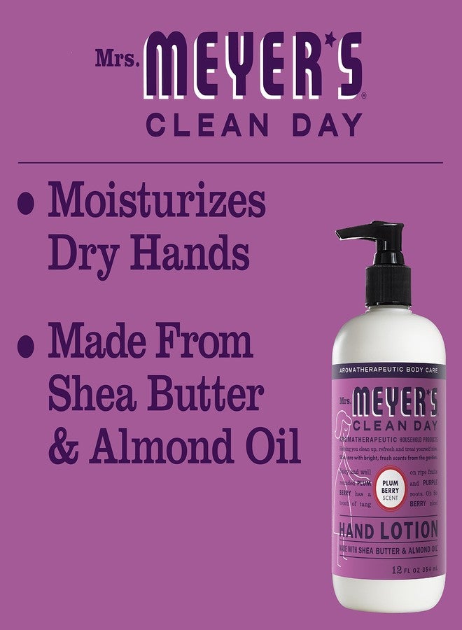 MRS. MEYER'S CLEAN DAY Hand Lotion for Dry Hands, Non-Greasy Moisturizer Made with Essential Oils, Plum Berry, 12 oz Bottles, Pack of 3 - Image 4