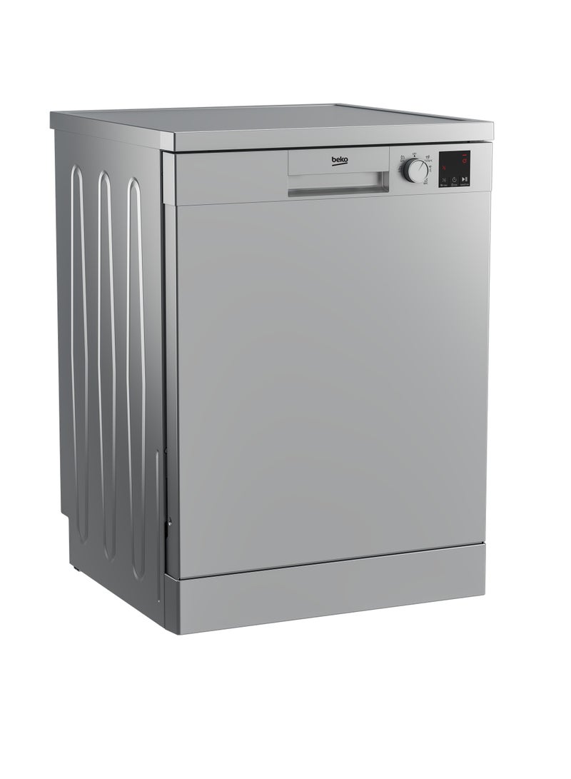 Beko Dishwasher, (Freestanding, 13 place settings, Full-size), Silver, DVN05322S DVN05322S Silver - Image 2