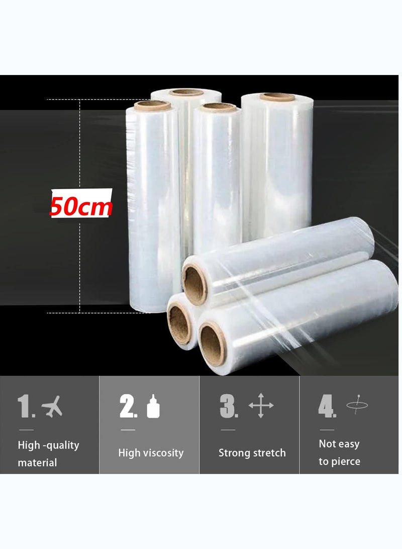 SUNRISE Stretch Wrap Industrial Strength 2 Rolls Extra Thick 3KG Shrink Wrap Roll for Moving Supplies, Furniture, Pallets, Plastic Wrap for Packing, Heavy Duty Stretch Film - Image 5