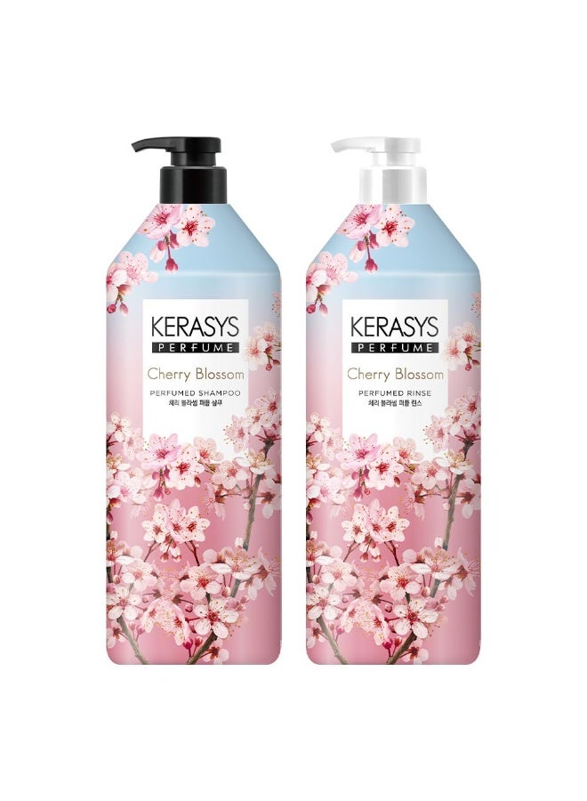 Kerasys CHERRY BLOSSOM Perfumed 33.8 fl oz / 1L (Shampoo + Conditioner Set) - Image 2